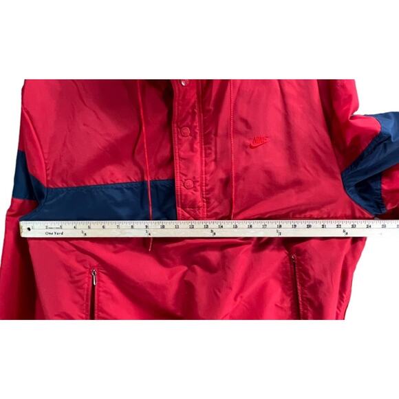 Vintage Nike Pullover Jacket Mens XL Swoosh Windbreaker Fleece Lined 90s Sailing - Picture 7 of 16